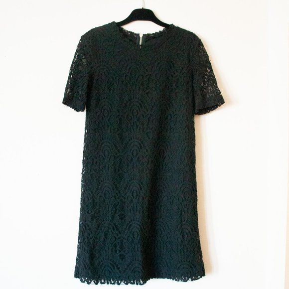 LITTLE BLACK DRESS LACE CROCHET - Small - Picture 1 of 8